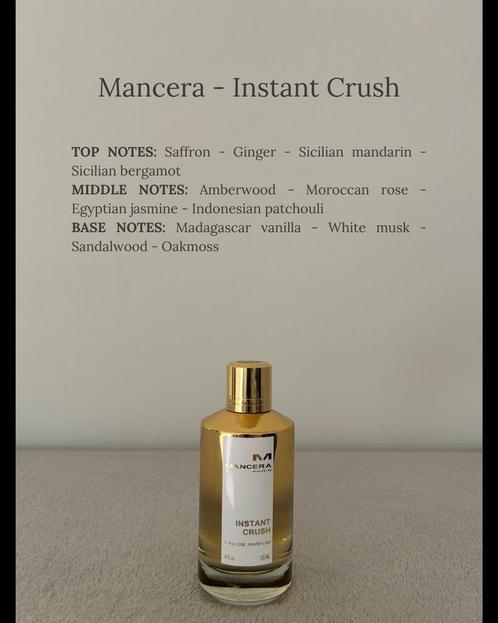 MANCERA - INSTANT CRUSH -> 2-5-10 ml, Sieraden, Tassen en Uiterlijk, Uiterlijk | Parfum, Nieuw, Verzenden