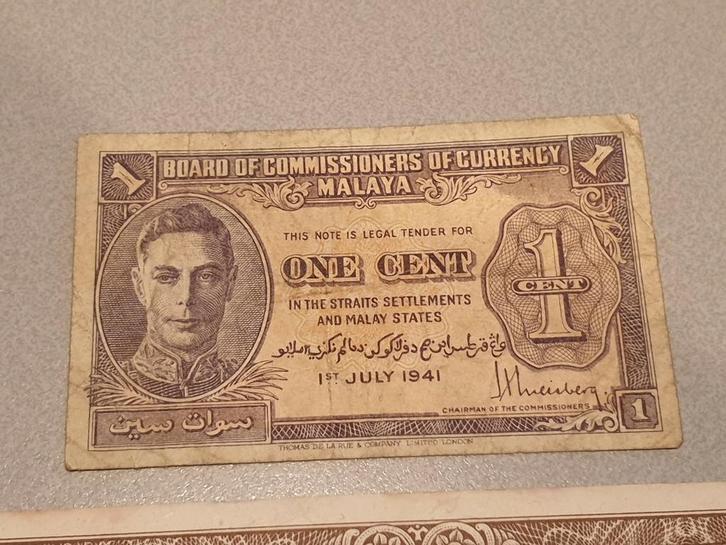 Malaya, Japanse Bezetting , 2 biljetten (B2), Postzegels en Munten, Bankbiljetten | Azië, Zuidoost-Azië, Ophalen of Verzenden