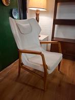 Vintage Bovenkamp fauteuil teddy stof mid century design, Hout, Vintage mid century design, Zo goed als nieuw, Ophalen