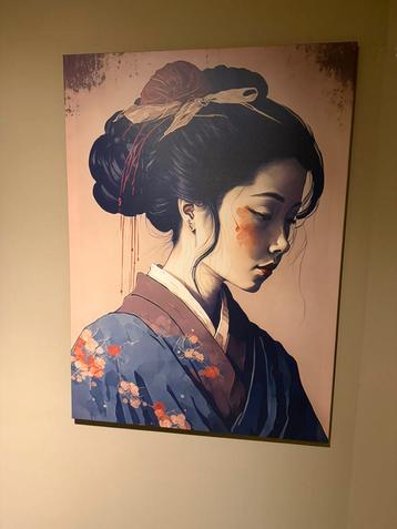 Canvas van geisha  beschikbaar voor biedingen