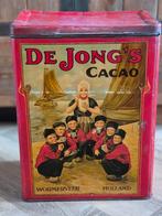 De Jong's groot cacao blik Wormerveer 40 bij 30 bij 20, Ophalen of Verzenden, Gebruikt, Overige