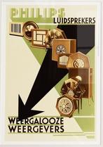 PHILIPS Luidsprekers radio Vintage Reclame poster, Verzamelen, Merken en Reclamevoorwerpen, Verzenden, Nieuw, Overige typen