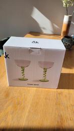 &K Klevering Coupe Spiral groen, Glas of Glazen, Nieuw, Ophalen of Verzenden, Glas