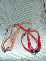 Leren honden tuigjes 2x, Dieren en Toebehoren, Hondenriemen, Ophalen of Verzenden