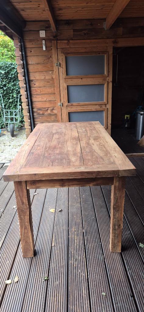 tafel, Huis en Inrichting, Tafels | Eettafels, Gebruikt, 50 tot 100 cm, 150 tot 200 cm, Vijf personen of meer, Rechthoekig, Teakhout