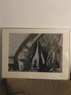 Twee Houtskool Schilderijen, Ophalen