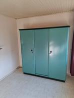 Vintage Groene Garderobekast linnenkast, Huis en Inrichting, Ophalen, Gebruikt, 150 tot 200 cm, 150 tot 200 cm