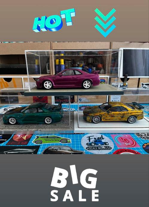 3x Model Kits 1/24 Aoshima, Hobby en Vrije tijd, Modelauto's | 1:24, Verzenden