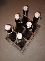 Decoratief 6-pack Bier (leeg) Michel Buyssens Bieren - Lauwe, Gebruikt, 5 tot 15 flessen, Ophalen of Verzenden, Minder dan 50 cm