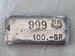 Zilverbaar 100 gram drijfhout, Postzegels en Munten, Edelmetalen en Baren, Ophalen of Verzenden, Zilver