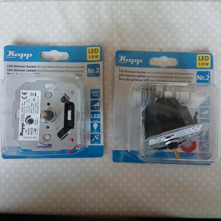 Kopp led dimmer sockel 3-35w 2 stuks NIEUW, Doe-het-zelf en Verbouw, Elektra en Kabels, Nieuw, Ophalen of Verzenden