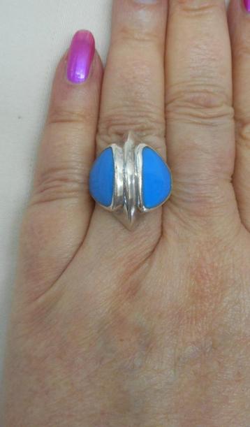 Zilveren modernist ring maat 18.25 nr.1069 beschikbaar voor biedingen