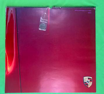 Grote oude Porsche kalender 1990 met bijbehorende munt! beschikbaar voor biedingen