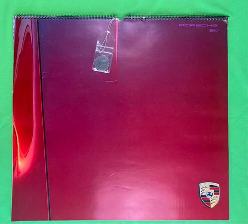 Grote oude Porsche kalender 1990 met bijbehorende munt!, Verzamelen, Automerken, Motoren en Formule 1, Zo goed als nieuw, Formule 1