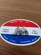 016 Sticker Holland Cup 1980 Zijspan Embleem, Ophalen of Verzenden, Gebruikt, Motoren