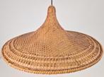 Vintage rotan trompet hanglamp bamboo heksenhoed japandi '60, Huis en Inrichting, Lampen | Hanglampen, Overige materialen, N, Ophalen of Verzenden