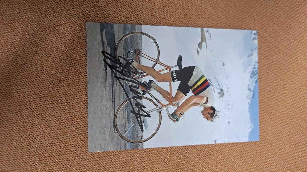 Foto Eddy Merckx met handtekening (print) # Tour de France, Verzamelen, Verzenden, Nieuw, Overige sporten, Overige typen