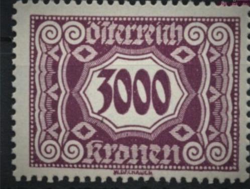 Oostenrijk 1922  Porto 3000Kr Mi 129 MVLH, Postzegels en Munten, Postzegels | Europa | Oostenrijk, Postfris, Verzenden