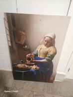 Melkmeisje Canvas 70x100 - Vermeer, Antiek en Kunst, Ophalen of Verzenden