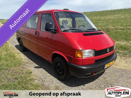 Volkswagen Transporter 2.5 TDI lang DC AUTOMAAT!, Auto's, Bestelauto's, Bedrijf, Te koop, Alarm, Mistlampen, Radio, Schuifdeur