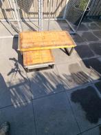 Salontafel van steenschot met bijtafeltje, Ophalen, 100 tot 150 cm, 50 tot 100 cm, Zo goed als nieuw
