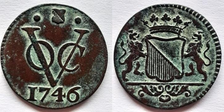 VOC Duit Utrecht 1746, Postzegels en Munten, Munten | Nederland, Overige waardes, Vóór koninkrijk, Verzenden