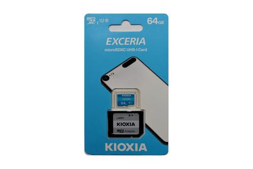 Kioxia Exceria 64GB microSDXC geheugenkaart, Audio, Tv en Foto, Fotografie | Geheugenkaarten, Nieuw, MicroSDXC, 64 GB, Ophalen of Verzenden