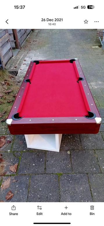 Pooltafel voor recreatief gebruik beschikbaar voor biedingen