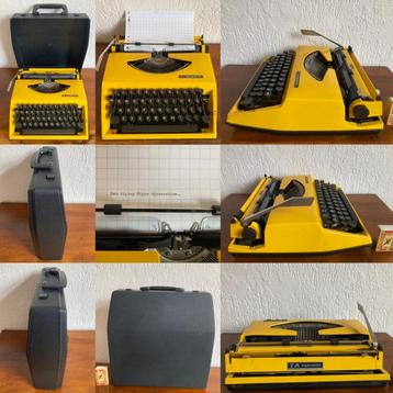 Gele typemachine Triumph Tippa glanzend geel en werkend   beschikbaar voor biedingen
