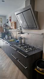 Royale Pronorm inbouwkeuken met werkeiland, bj. 2018, Gebruikt, Bruin, Overige typen, Ophalen of Verzenden