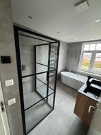 Douchewand met zwarte profielen - Gedemonteerd, Ophalen, Gebruikt, 100 tot 150 cm, 200 cm of meer