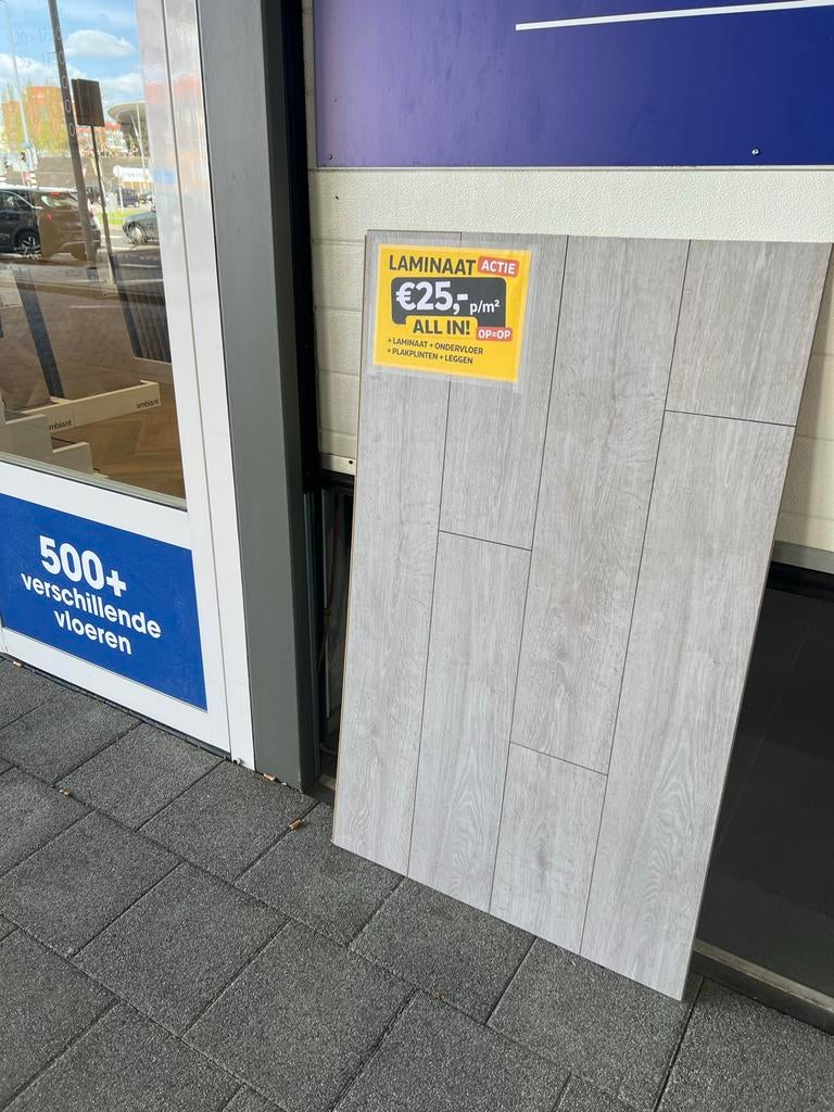 Laminaat €25 p/m² ALL-IN | 500+ vloeren showroom Rotterdam, Ophalen, Zo goed als nieuw, Grijs, 10 tot 25 m²