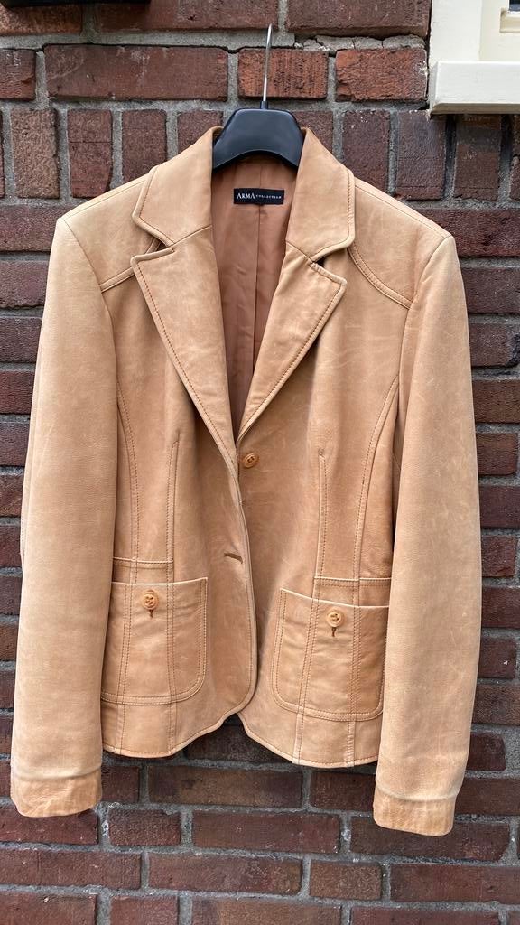 Arma jasje  lamsleder mt 42, Kleding | Dames, Jasjes, Kostuums en Pakken, Beige, Maat 42/44 (L), Ophalen of Verzenden, Jasje