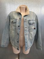 Denim spijker jacket gstar g-star L sherpa jas, Kleding | Dames, Ophalen of Verzenden, Zo goed als nieuw, Maat 38/40 (M), Blauw