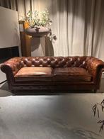 Chesterfield Bank Ralph Lauren - Klassiek Bruin Leer, Gebruikt, Vintage chique, Driepersoons, 200 tot 250 cm