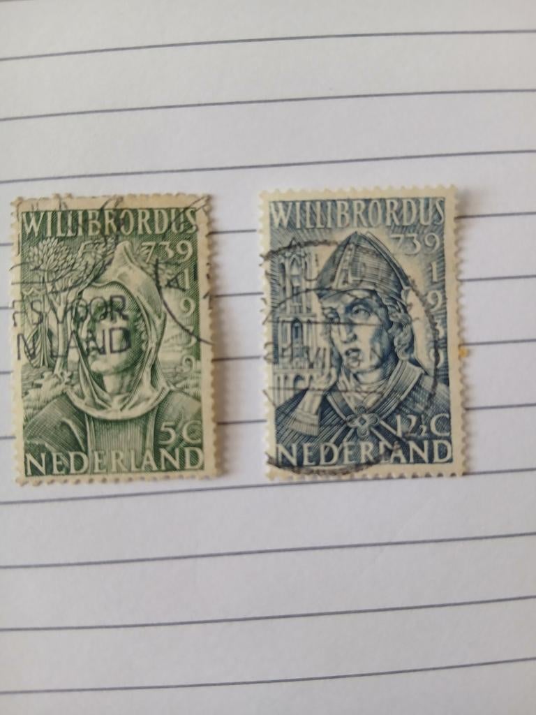 2 postzegels 1939, St. Willibrord, Ophalen of Verzenden