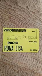 Stickers piratenzender radio zendamateur RONA LISA, Hillegom, Ophalen of Verzenden, Zo goed als nieuw