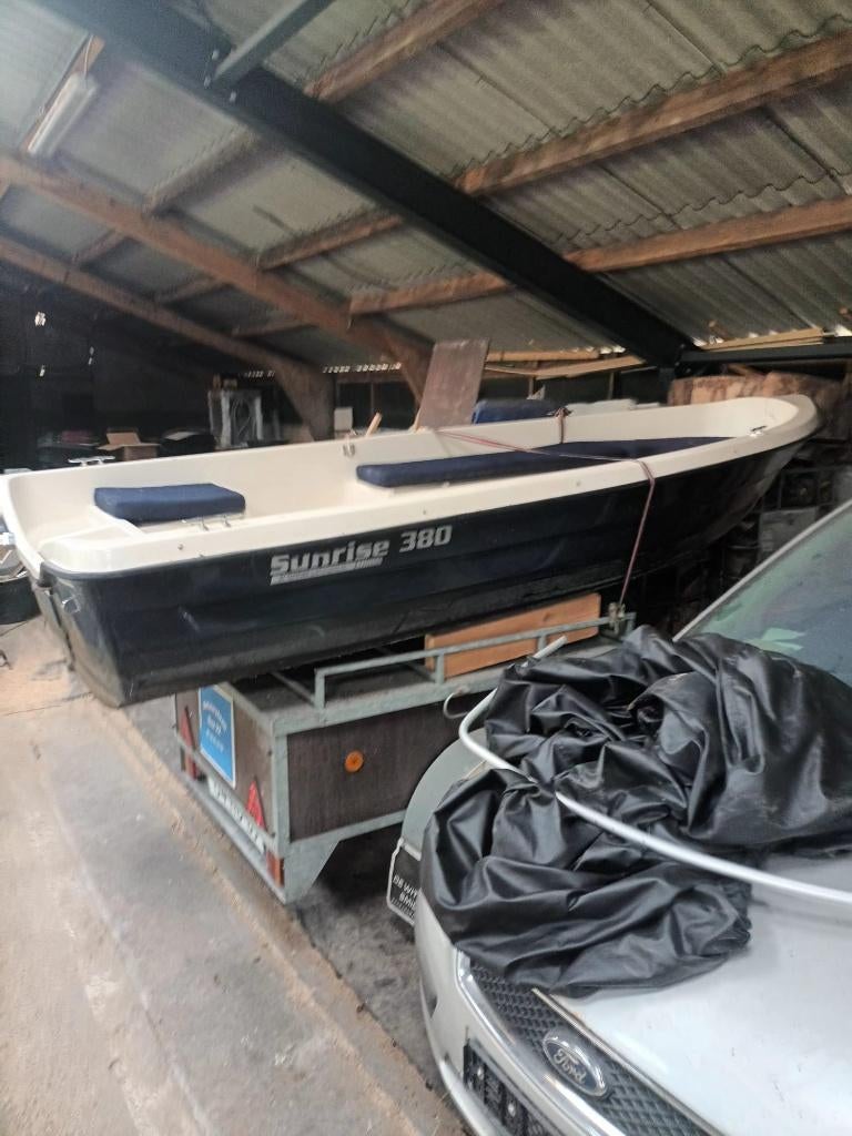 Sunrise 380 met Honda outboard motor (5 pk), Ophalen, Gebruikt, Tot 10 pk, 3 tot 6 meter