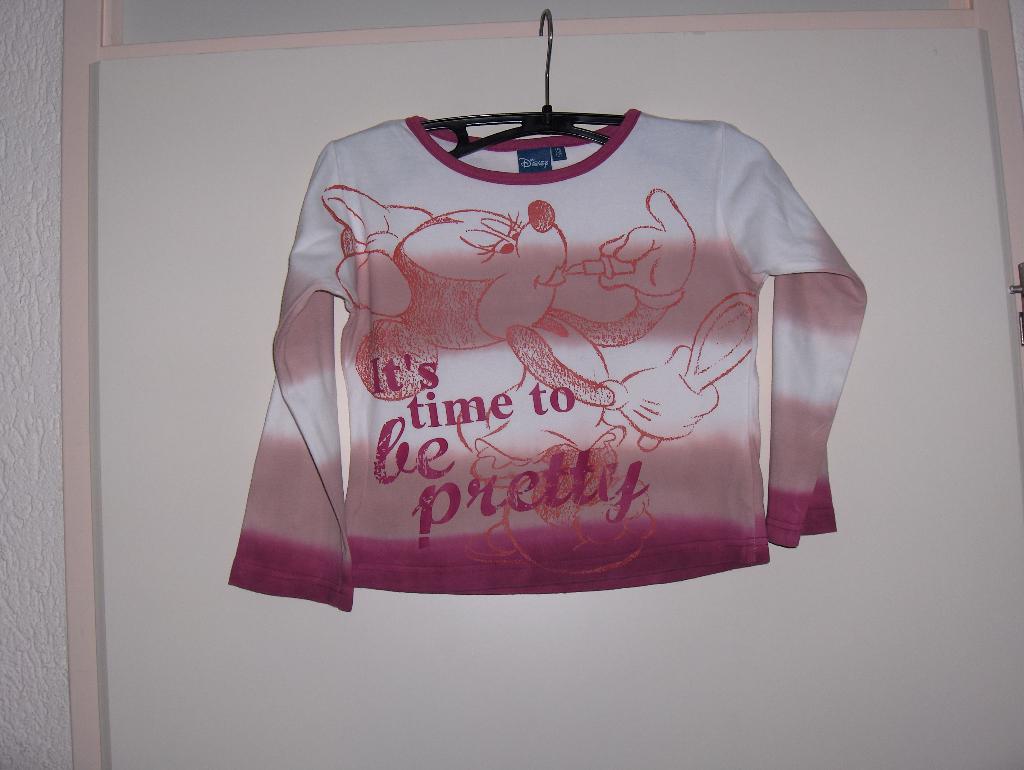 Paars off white katoenen Minny Mouse shirt DISNEY 116 zgan, Kinderen en Baby's, Disney, Meisje, Ophalen of Verzenden, Zo goed als nieuw