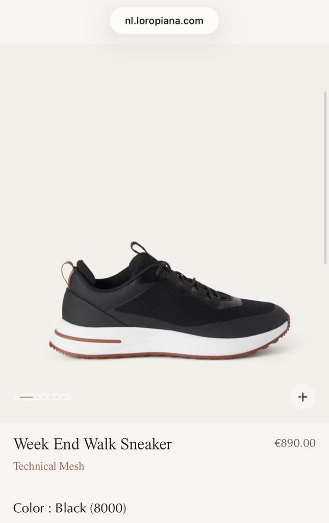 Loro Piana Weekend Walk maat 42, Kleding | Heren, Schoenen, Ophalen of Verzenden, Zo goed als nieuw, Zwart, Sneakers of Gympen