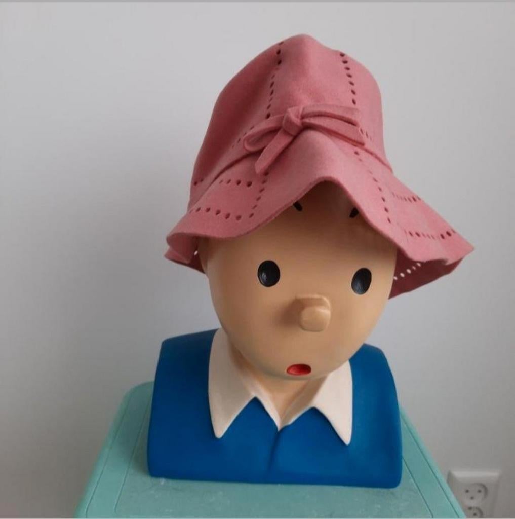 Roze rose oudroze hoed met strik dame oud vintage roze rose, Ophalen of Verzenden