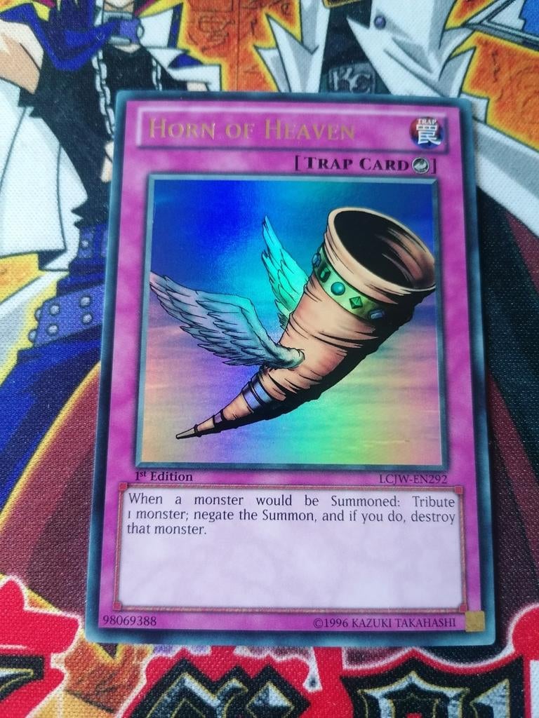 Horn of Heaven - Ultra Rare LCJW - Yu-Gi-Oh, Ophalen of Verzenden, Zo goed als nieuw, Foil