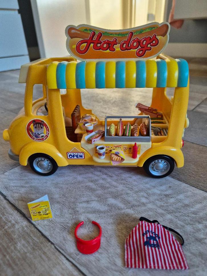 Sylvanian Families Hotdog kraam/ foodtruck 5240, Kinderen en Baby's, Speelgoed | Poppenhuizen, Gebruikt, Toebehoren, Ophalen