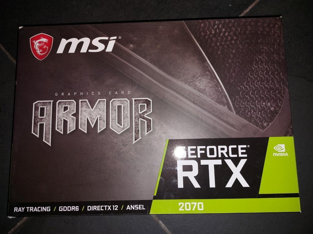 Videokaart MSI GeForce RTX 2070 Armor, Ophalen, PCI-Express 3, GDDR6, Zo goed als nieuw