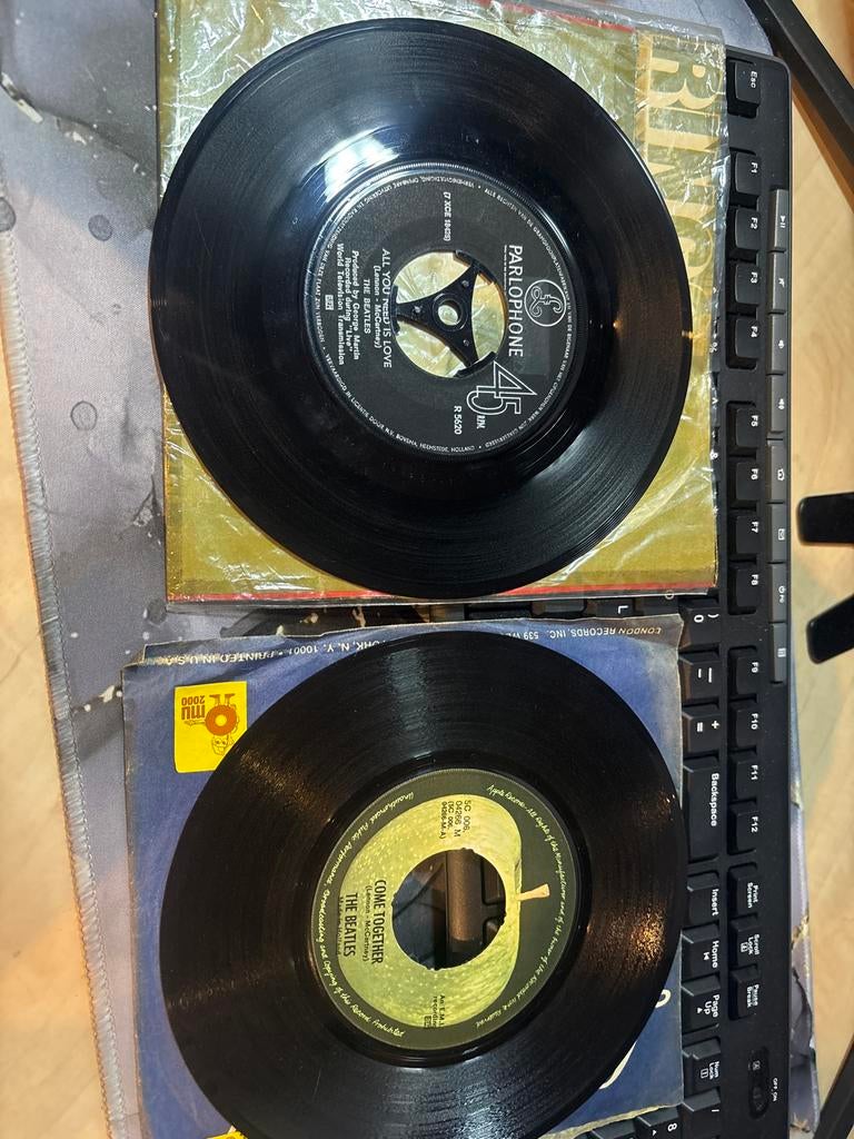 The Beatles - All You Need Is Love / Come Together Singles, Gebruikt, 7 inch, Single, Ophalen of Verzenden