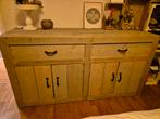 Steigerhouten dressoir kast, Ophalen, Gebruikt, Landelijk, 25 tot 50 cm
