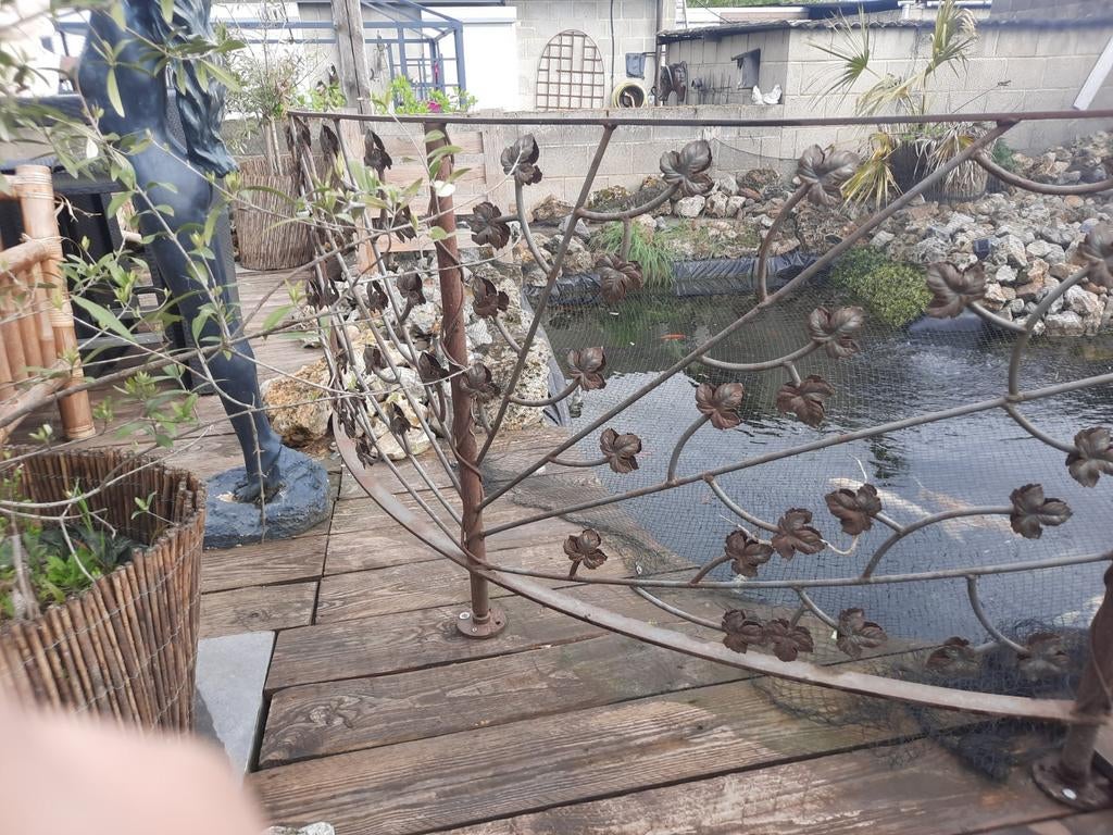 Mooi oud sier hekwerk, Ophalen of Verzenden, Zo goed als nieuw, IJzer, Sierhekwerk