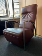 Bruine leren ralax stoel, Ophalen of Verzenden, Zo goed als nieuw, 75 tot 100 cm, 50 tot 75 cm
