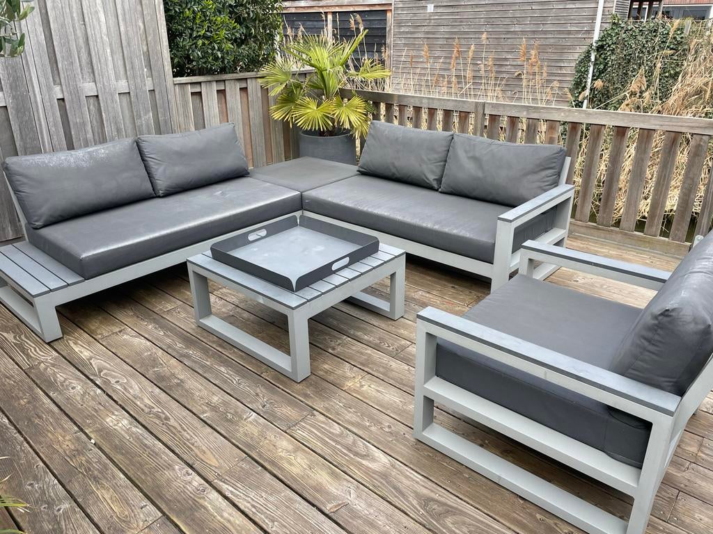 5x all weather lounge RUGKUSSENS van Life - antraciet grijs, Tuin en Terras, Ophalen, Gebruikt, Aluminium