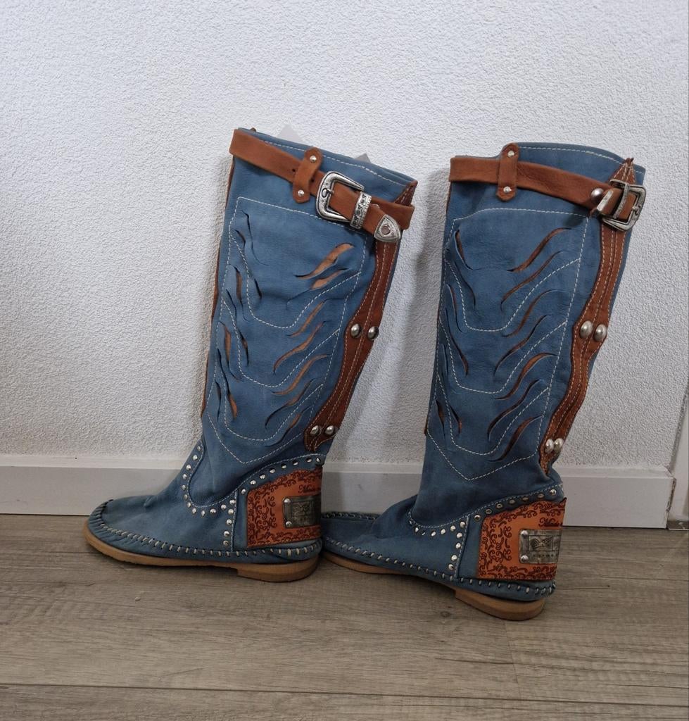 Karma of charme laarzen leren leer maat 38 39 blauw laars, Kleding | Dames, Ophalen of Verzenden, Nieuw, Blauw, Hoge laarzen